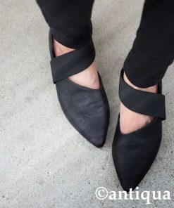 antiqua パンプス サイドゴアフラットシューズ